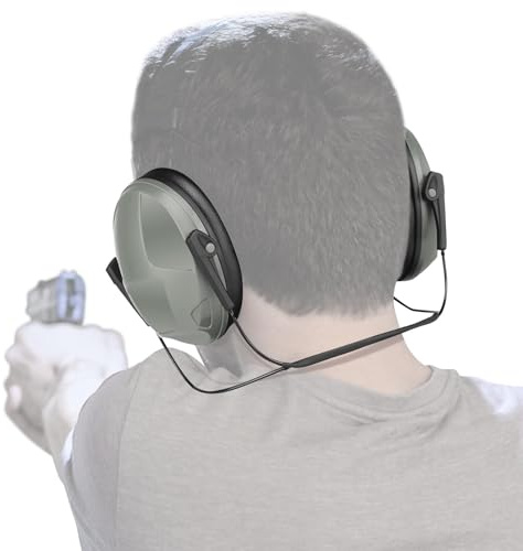 Yzpacc NRR 31dB Kapselgehörschutz Geräuschunterdrückung Sicherheits Zusammenklappbarer Ohrschützer Gehörschutz Hörschutz Lärmschutz Kopfhörer Gehörschutzkapsel für Schießstand Rasenmähen (grau)