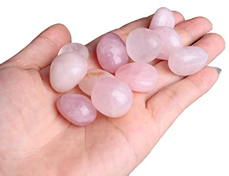 Home Collections 30g/50g Pack Natural Polished Rose Quartz Pink Crystals Ornaments Tumbled Stones Aquarium Garden Bonsai Decoration Natural Stones (Color : Rose Quartz, Size : 50g 0.59-1.57in)