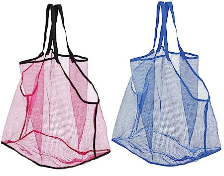 ifundom 4 Stück Strandtasche extra große Tasche Aufbewahrungstasche für Strandmuscheln Spielzeug Handtaschen Tasche zum Sammeln von Muscheln Muscheltasche überdimensioniert Sandbecken Kind