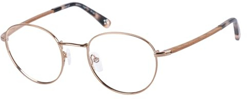 Botaniq Brille mit Sehstärke für Unisex optional mit Sonnenbrillentönung oder Blaulichtfilter, Rund, gefertigt aus Edelstahl (inklusive Brillenetui)