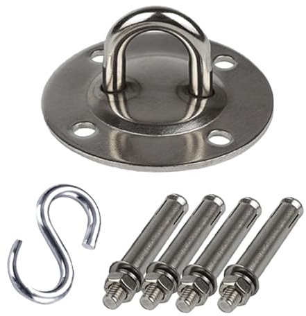 ZZTWER Schaukelhaken Hängematten-Sandsack-Haken, Feste Scheiben-Set, runder Hängematten-Aufhänger, Schaukel-Aufhänger mit Dehnschraube, Schaukel-Fester Knopf Tragender Haken