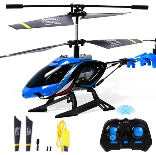 TERRA WHEEL RC Hubschrauber, 2.4G Ferngesteuerter Helikopter mit LED-Lichtern, RC Helikopter Hubschrauber Spielzeug Kinder Indoor Outdoor für Jungen Mädchen 8 9 10 11 12 Jahre
