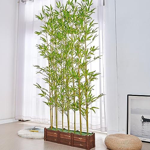GXXINGIN Sichtschutzbäume, künstliche Bambuspflanze, große, Moderne künstliche Bodenpflanze für Innen- und Außenbereich, Veranda, Büro, 1/1,2/1,5/1,8 m Höhe (Farbe: 0,8 m Basis, 14er-Pack, Größe: 1