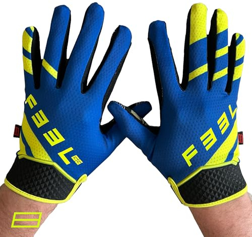 F33L SR3 Diamond Sim - Guanti da corsa, taglia S, colore: Blu/Giallo