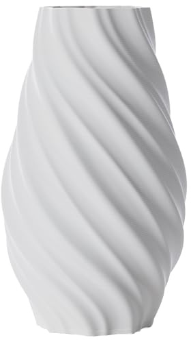 Blumenvase/Dekovase Edina M 20 cm für Schnitt-/ Trockenblumen | nachhaltig | Deko Vase Pampasgras (Weiß)
