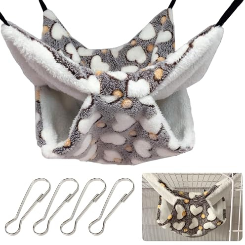 LINGJIA Giochi per Criceti, Gabbia Porcellino D'india, Porcellini D'india, Accessori per Criceti, Amaca per Conigli Cincillà, Amaca in Peluche per Scoiattoli, Cincillà, Conigli, Piccoli Animali