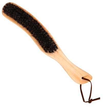 SOLUSTRE Holzbürste Mit Griff Handbesen Für Reinigung Von Bett Sofa Kleidung Kleine Ecken Staubbürste Holzreinigungsbürste Handbesenbürste