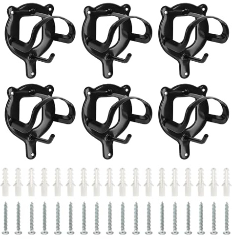 YIK TUNG 6 Stück Pferde-Zaumzeughalter, Equestrian Bridle Hanger, Halterung Zaumzeug, Aufbewahrung Halfter Aufhänger, Haken Pferd Tack, Metall Trensenhalter für Pferde, Reitstall, Sattelkammer