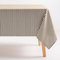 GAMUSI Tischdecke, schmutzabweisend, quadratisch, Baumwollstoff, wasserdicht, Streifen, Taupe, 160 x 160 cm