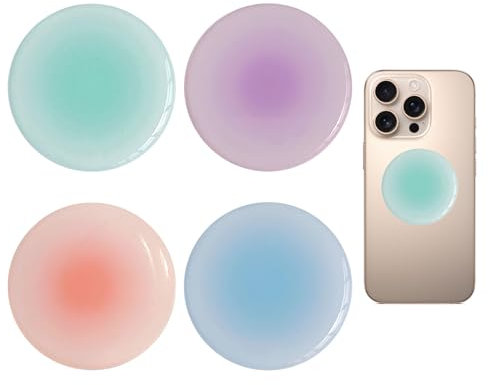 4 Pcs Phone Grip,Multi-Functional Phone Grip,Sockets for Phones,Solid Color Gradient Design Cell Holder,For Kindle and More Smartphone And Tablets Accessories