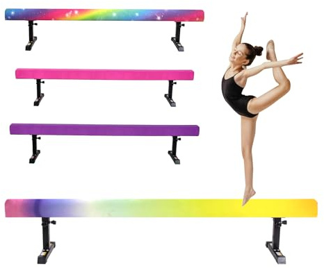 Poutre De Gymnastique De 180 Cm, Hauteur Réglable Sur 5 Niveaux 13 À 61cm, Poutre De Gymnastique Réglable Pour En-fants, Poutres D'équilibre Pour En-fants, Pour La Maison, L'entraînement En Intérieur