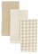DAMDAM GO Paño de Cocina, Absorbente y Resistente, Diseño Elegante para Cocina, Juego de Trapos Suaves, 50 x 50 cm, Pack 3 Unidades (Beige)