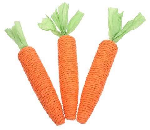 ifundom 3pezzi Giocattoli Per Conigli e Piccoli Animali Giocattoli Forma Di Carota Di Mais Per Criceti Porcellini e Cincillà Accessori Per Benessere Degli Animali Domestici