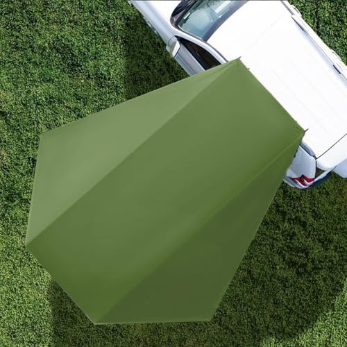 Auto Markise Sonnensegel, 280 * 380cm Auto Markise Vorzelt, Wasserdichtes Universelles Auto Vorzelt Heckklappe mit Zeltstange, Heckklappenzelt für PKW,Van Oder Camper (Grün)