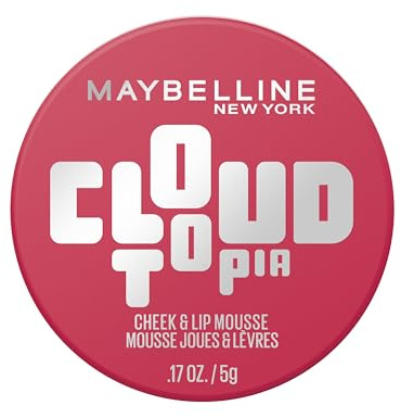 Maybelline New York Mousse Colorata Guance e Labbra, Fino a 14 Ore di Colore*, Formula Ultra Pigmentata, Finish Blur-Matte, Texture Leggera, Cloudtopia, Tonalità: 02 Ethereal Rouge, 5g