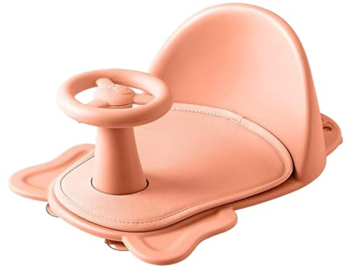 Siège de baignoire pour bébé avec ventouse antidérapante en PP, siège de bain pour bébé sûr avec poignée volant et dossier confortable pour le soutien du bain, style 2 pour baignoire assise