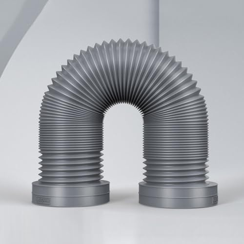 QSPNVFB 6 Flexible Air Ducting For Range Hood Dryer, Retractable Exhaust Hose, Heat Resistant Kitchen Ventilation Duct For Blower Air Conditioner(L 2m(6.6ft),Dia 170mm(6.7))