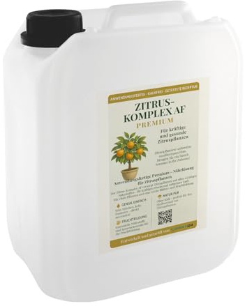 GREEN24 Zitrus-Komplex AF - 5 Liter anwendungsfertiger Spezialdünger kalkfrei mit mehr Eisen gegen Chlorose bei Zitronen, Orangen & allen Zitruspflanzen