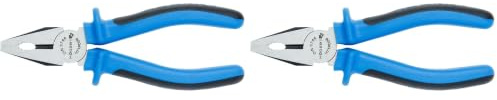 Högert Technik - Pince combinée, pince universelle, 160 mm, CrV – Bords de coupe avec 58-62 HRC – Poignée 2K (Lot de 2)