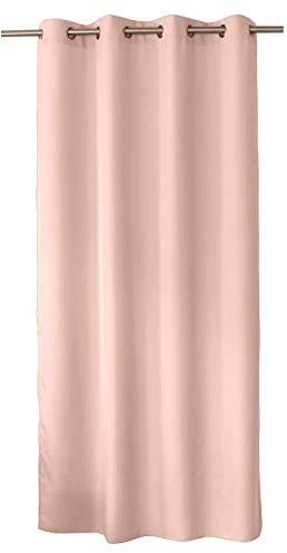 ED ENJOY HOME - Cortina Decorativa con Ojales Plateados, 140 x 240 cm, Rosa Vieja, 100% poliéster, satén, colección básica