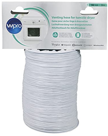 Gaine d'evacuation en PVC long extensible jusqu'à 3m diam. 102mm Sèche-linge 484000008556, AV13101 WPRO Sèche-linge 484000008556, AV13101 WPRO