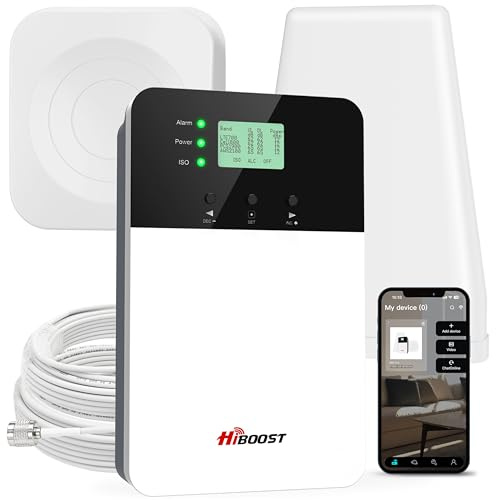 Cell Phone Booster for Home, Cover 6,000 Sq Ft with 2 Indoor Antennas for All US Carriers Cell Signal Booster for Destination RV, 4G LTE 5G Compatible Verizon AT&T T-Mobile, APP Support | FCC
