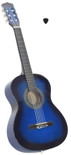 vidaXL Klassikgitarre für Anfänger und Kinder Blau 3/4 36