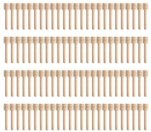 Set di 100 cucchiaini da Miele, in Legno, 8 cm, per Miele, Ideali per Bicchieri da Miele, per Feste di Natale