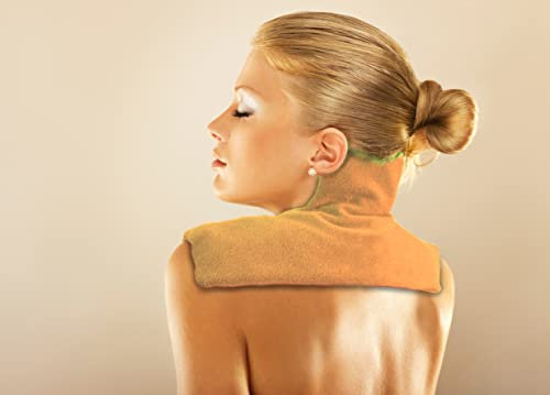 Moor Neck Warmer 29 x 39 cm with Fleece Cover in Mushroom, Neck Pillow, Heat Cushion, Heat Compress