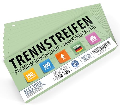 Separating strips - light and dark separation (green, 100 sheets)