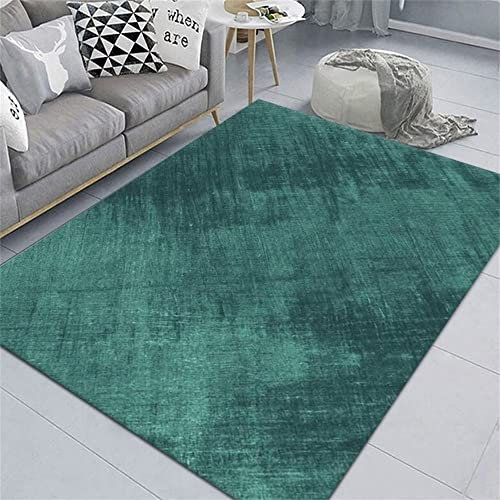 SUNYRDSM Flokati Teppich Waschbar 80x160cm Teppiche Fürs Kinderzimmer Grüne Minimalist ische Erwachsene Schlafzimmer Teppich weich und bequem Teppich Anti Rutsch