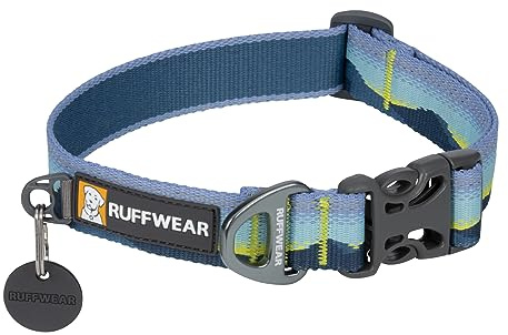 Ruffwear, Crag Dog Collar, Stylish Adventure Collar with Premium Reflective Design, Quick Release Buckle, Lightweight All-Day Comfort, Alpine Dawn, 20-26