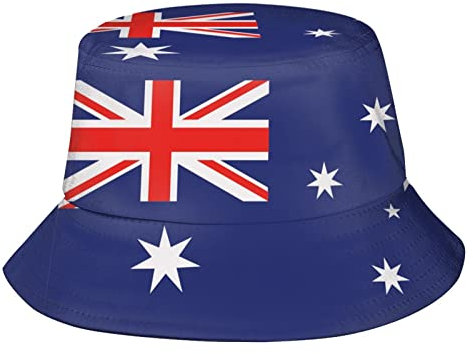 FJAUOQ Fischerhut mit argentinischer Flagge, Fischerhut, Strandhut, Reise, Sonnenhut, Outdoor-Kappe für Erwachsene, Männer, Frauen, Australien-Flagge, One size