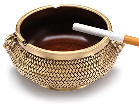 Cendrier Cendrier en cuivre for usage intérieur ou extérieur Cigarettes de plateaux et fumer à la maison Décoration de bureau fumé cendrier cendré Fumoirs pour porte-cendres