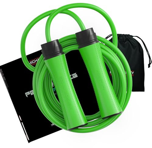 High Activity -Adjustable Medium Weighted Jump Rope For Men,Women & Children- Medium Heavy Skipping Rope For Men &Women Exercise Workout-Tangle Free Jumping Rope (10 Feet, Forest Green)