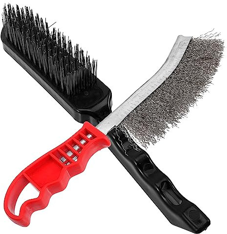 SOLUSTRE 2stücke Teiliges Edelstahl-reinigungsset Robustes Werkzeug Für Metalloberflächen Poliertes Finish Für Grillreinigung Und Maschinenpflege Hochwertige Edelstahlbürsten Für