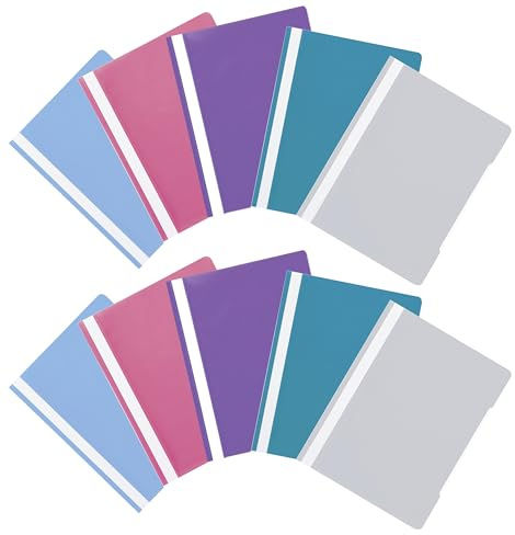 Papiertiger Schnellhefter Marke Brunnen PP für Schule und Büro (Schulqualität, Pastell, 10er Pack)