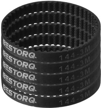 QUARKZMAN 5 st Htd-3M gummifördelningsrem 48 tänder, stiglängd 144 mm x bredd 6 mm x höjd 2,4 mm, remskiva fördelning sluten cykel