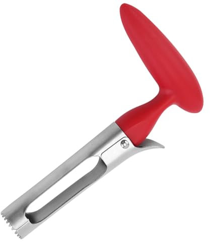 NIYATA Vide Pomme Trognon, Enleve Trognon Pomme Inox,2.5 X 18CM Evideur Pomme et Fruit,Durable et Facile à Utiliser,pour Fruits et Légumes(Rouge)