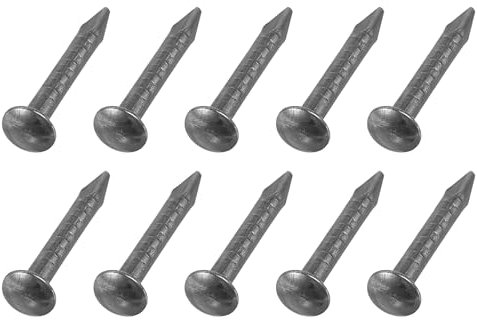 sourcing map 200Pcs Small Hardware Nails, 1 x 8mm Carbon Steel Round Head Nail Common Finishing Nail for Household Woodworking Picture Hanging DIY Projects, Metallic Black