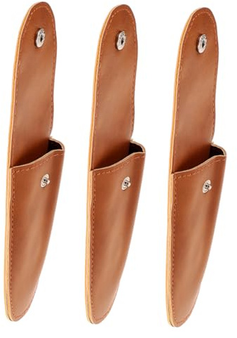 JOINPAYA 3 Stück Mundharmonika Taschen aus Pu Leder Leichte und Stilvolle Kleine Aufbewahrungstasche mit Optimalem Schutz für Musiker