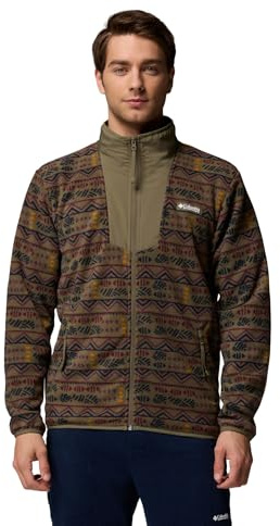 Columbia Herren Sequoia Grove™ Printed Full Zip Fleecejacke mit durchgehendem Reißverschluss (1er Pack)