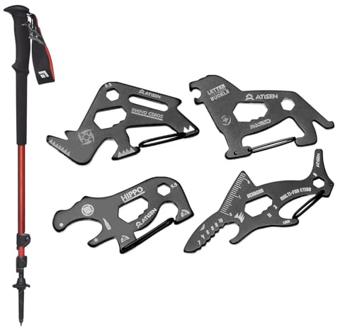 Herramienta múltiple para llavero, herramienta de bolsillo de metal - Hebilla multifunción con diseño animal - Gadget utilitario de llavero 4X, herramienta multifunción, herramienta de supervivencia m