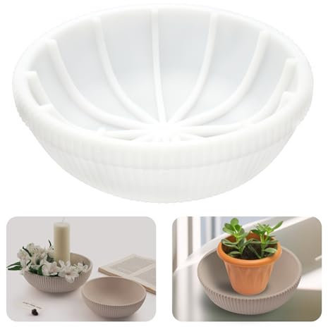 Luxoraiova Stampo in Silicone per Vassoio Rotondo, Stampi in Resina Epossidica e Sottobicchieri, Piatto Decorativo in Resina per Fai da Te