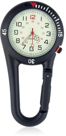 Girihe 1 PCS Nurses Fob Watch, Luminous Fob Watches for Nurses Portable Carabiner Watch, Fo b Watches for Doctors Climbing Sport and Nurse