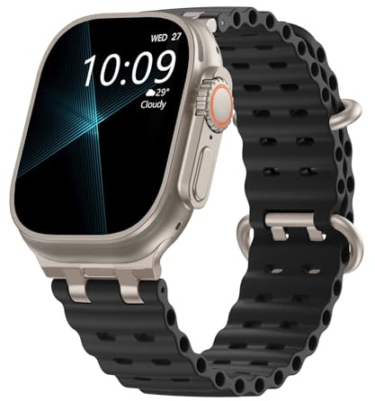 TiMOVO Bracelet Ocean Compatible avec Apple Watch Ultra 3/2/1 49mm, Bracelet Sport Respirant avec Connecteur Métallique Amélioré pour Hommes et Femmes