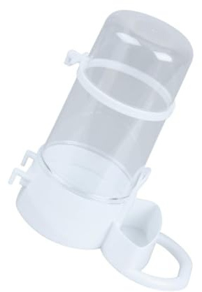 HANABASS Automatic Hamster Feeder Cage Bowl Transparent Food Dispenser for Hedgehogs Gerbils Easy to Install and Clean Pet Food Storage Holder