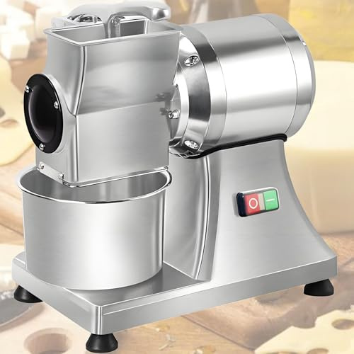Smart Home,Large Cheese Grating Machine,Electric Food Grinder Stainless Steel Great,Electric Cheese Grater with Stainless Steel Bucket,for Block Cheese Shredder 88 Lbs/Hour