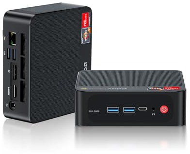 Beelink SER5 MAX Mini PC, AMD Ryzen 7 7735HS (8C/16T, up to 4.75GHz), 24GB LPDDR5 500G NVME SSD, Mini Desktop Computer Support 4K@120Hz, WiFi6, BT5.4, DP+HDMI, Type-C