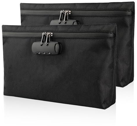 Geruchsdichte Tasche Safe Bag Geruchsdichte Tasche mit Kombinationsschloss Dokumententasche wasserdichte Tasche Geruchsdichte Geldbeutel Tasche für Reiselagerung (2)